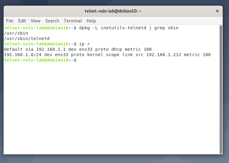 Checking IP address with ip r command