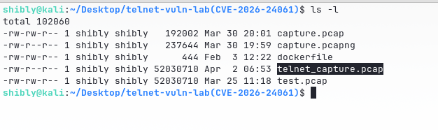 pcap file saved to Desktop folder