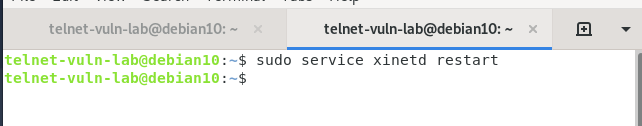 Restarting xinetd service