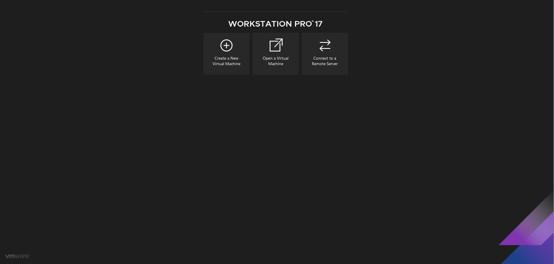 Create new VM in VMware