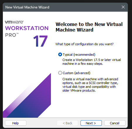 VMware typical configuration